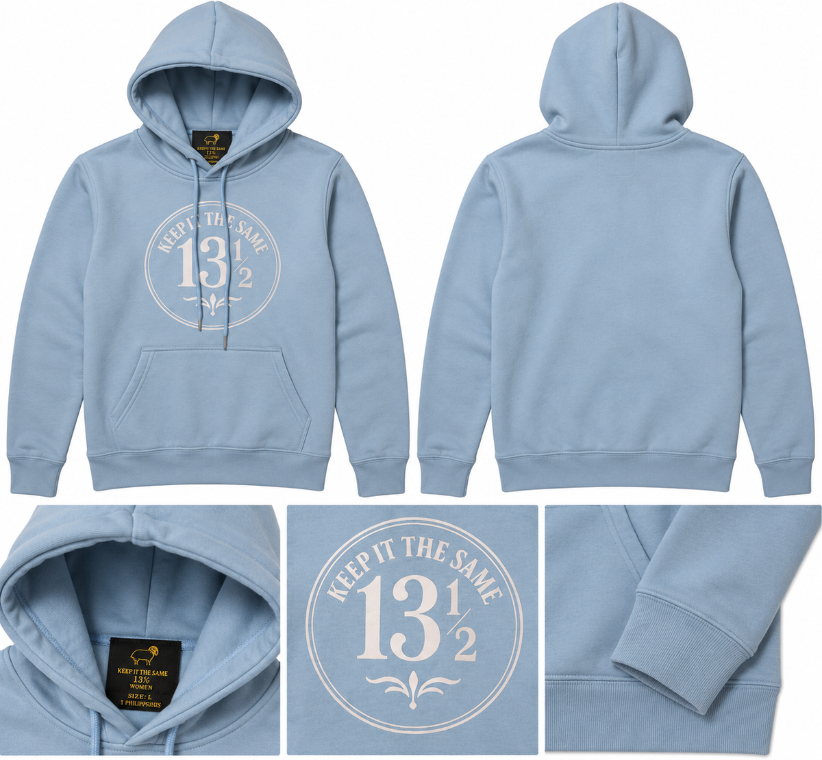 WOMEN'S SIGNATURE CREST HOODIE-SKY BLUE